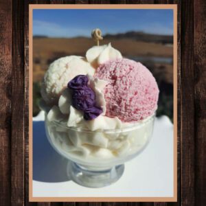 Neapolitan Ice Cream Dessert Candle